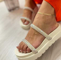 Birken Feminina Sandalia Papete Com Brilho